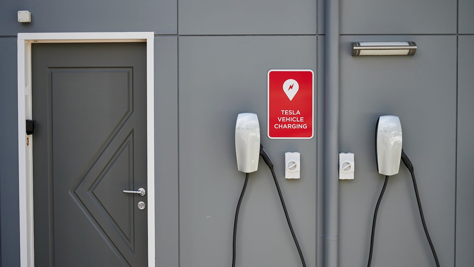 Tesla chargers for guest use only - and right at your door.