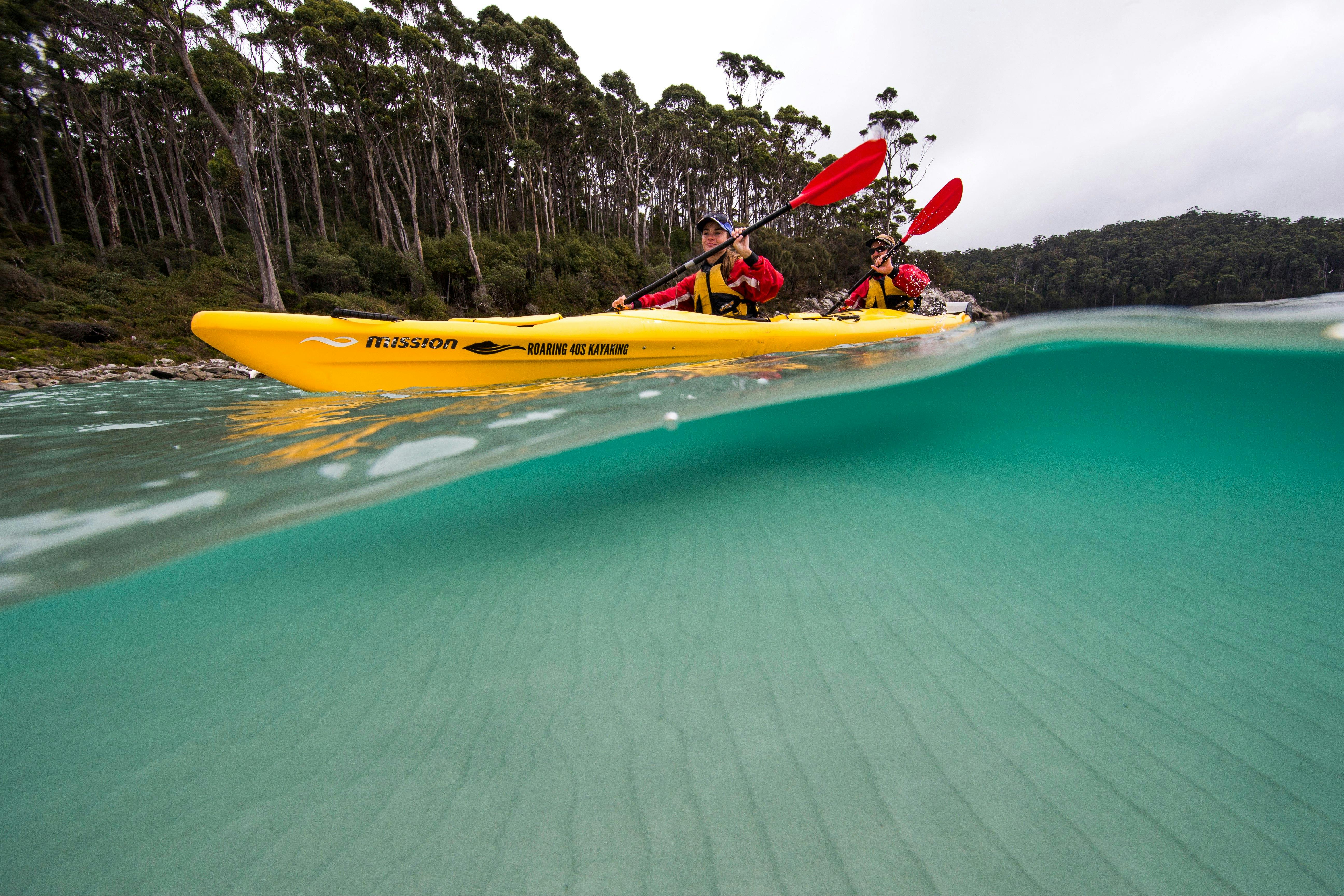 Kayaking on the Tasman Peninsula, Tasmania