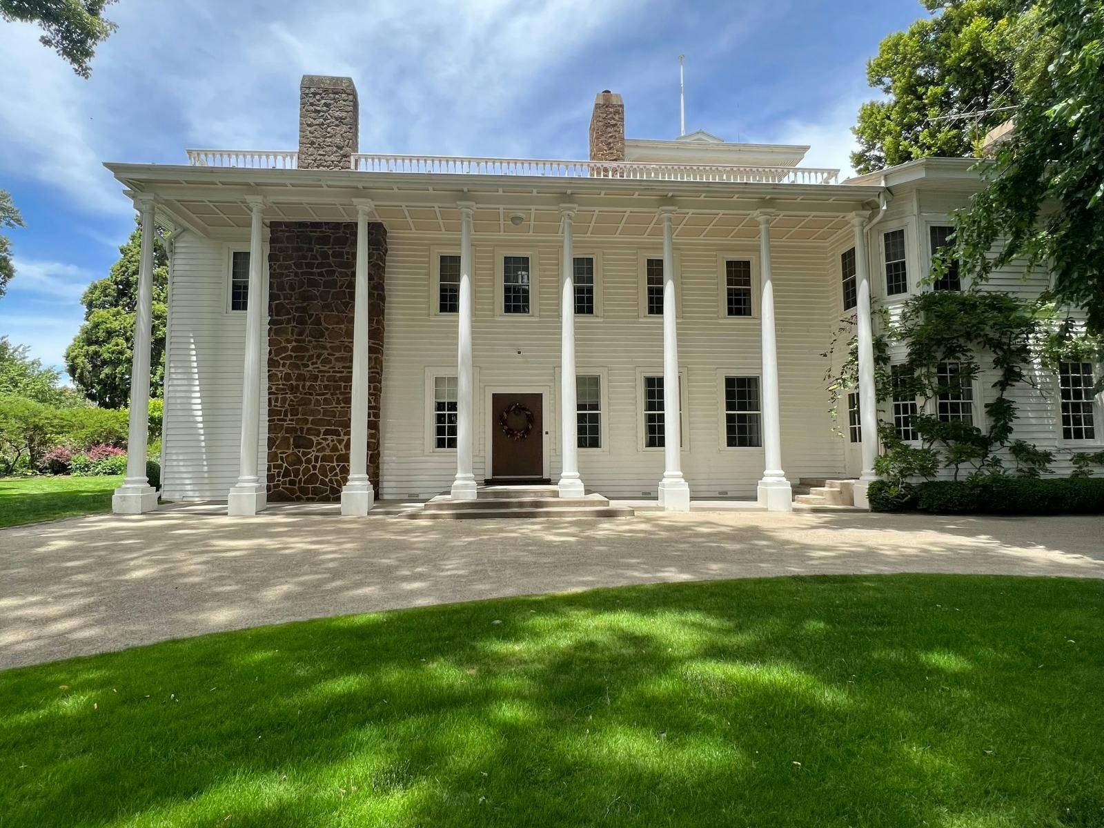 Heritage front entrance to the estate home