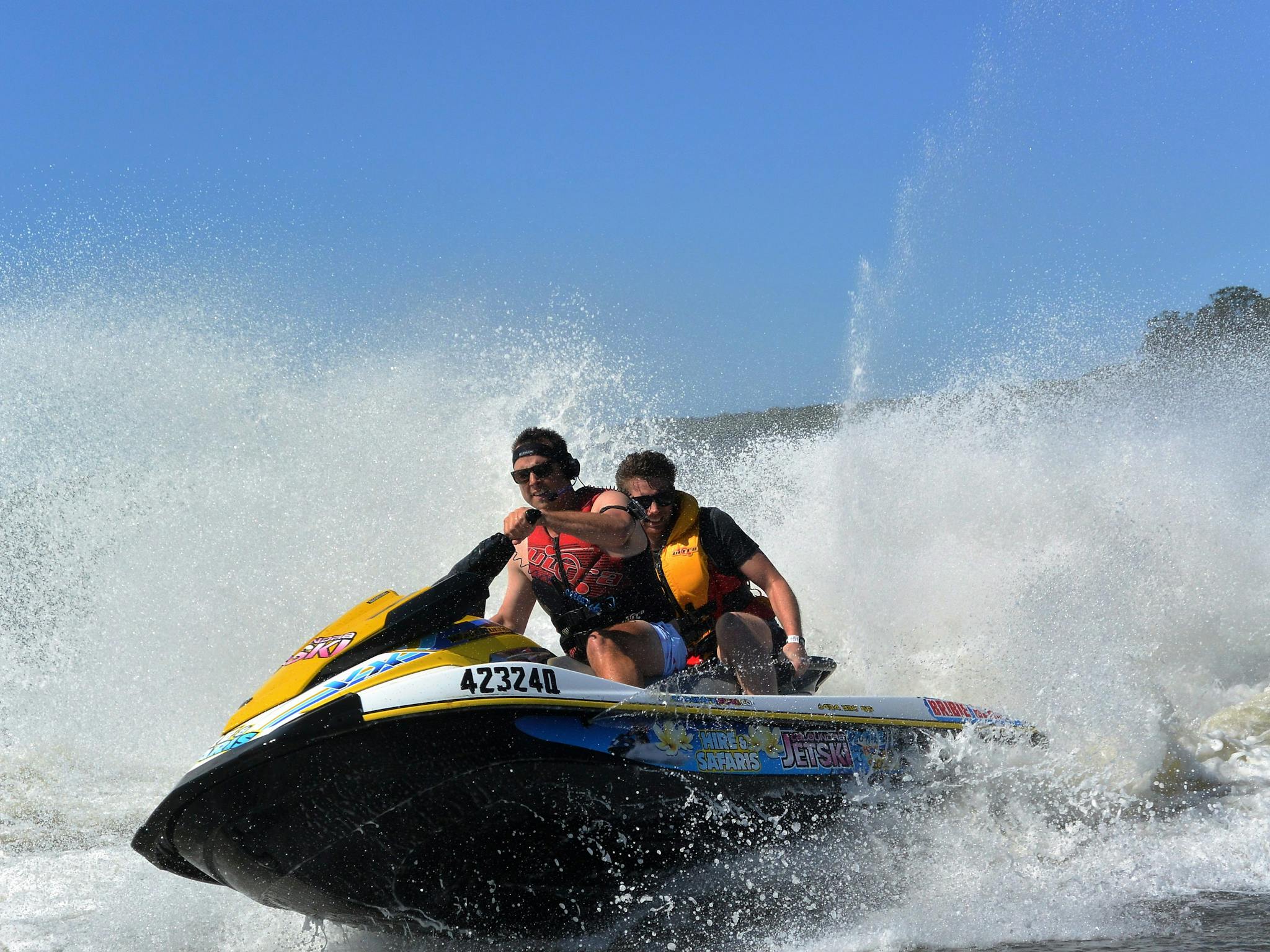 The centrepiece - jetskiing on Pumicestone Passage The centrepiece - jetskiing on Pumicestone Passage