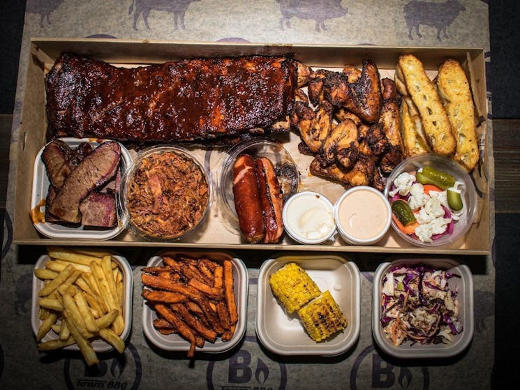 A Wide selection of BBQ to feed the family, at B Town BBQ