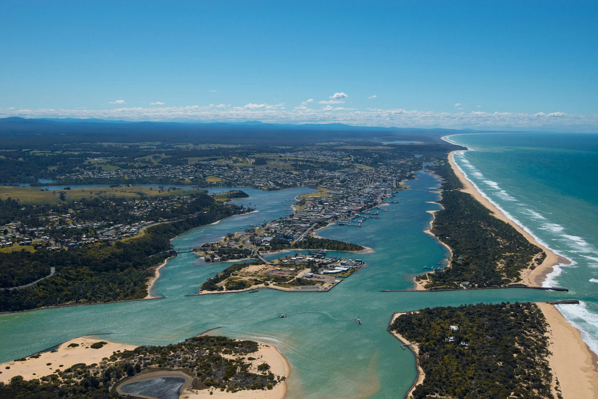 View of The Entrance and Lakes Entrance township