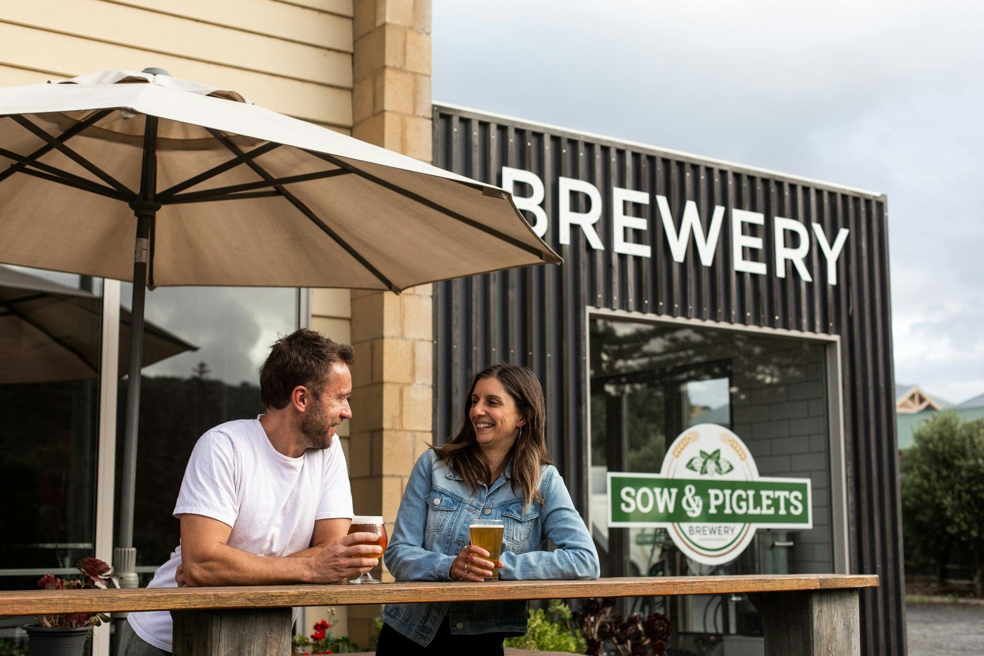 Finish your ride at the Sow and Piglets Brewery in Port Campbell