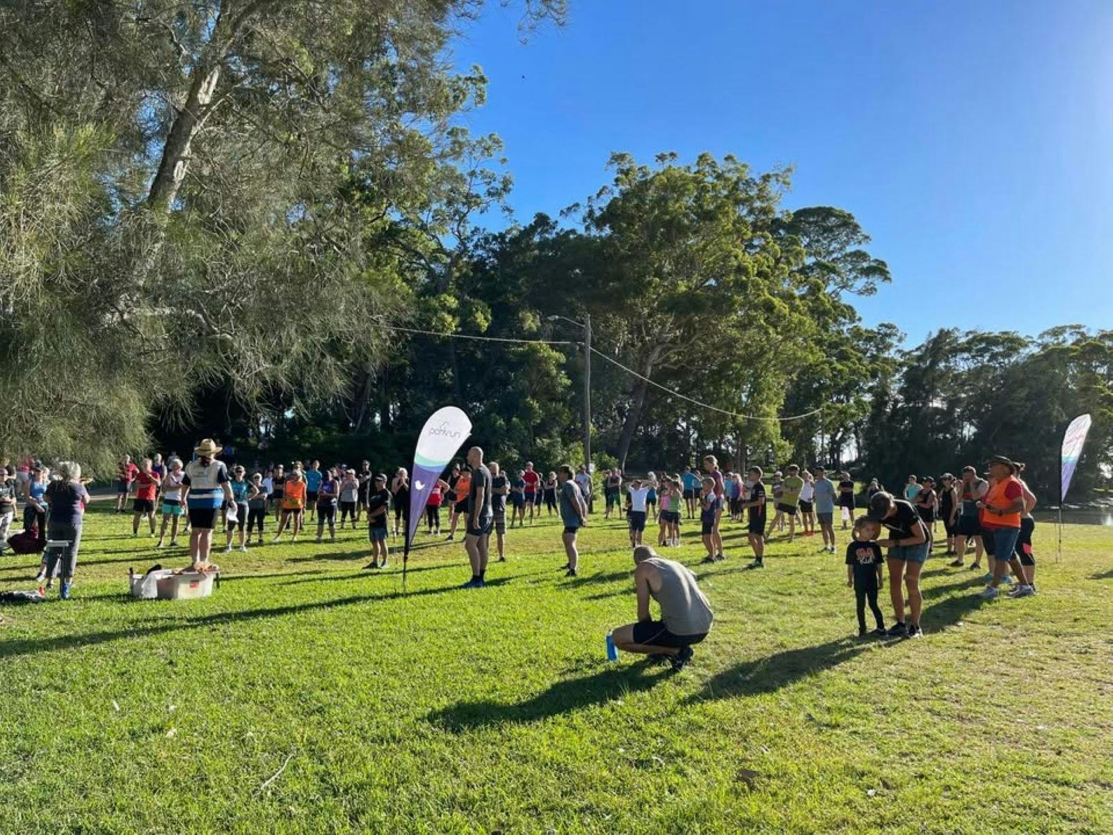 The run director briefing Huskisson parkrun participants