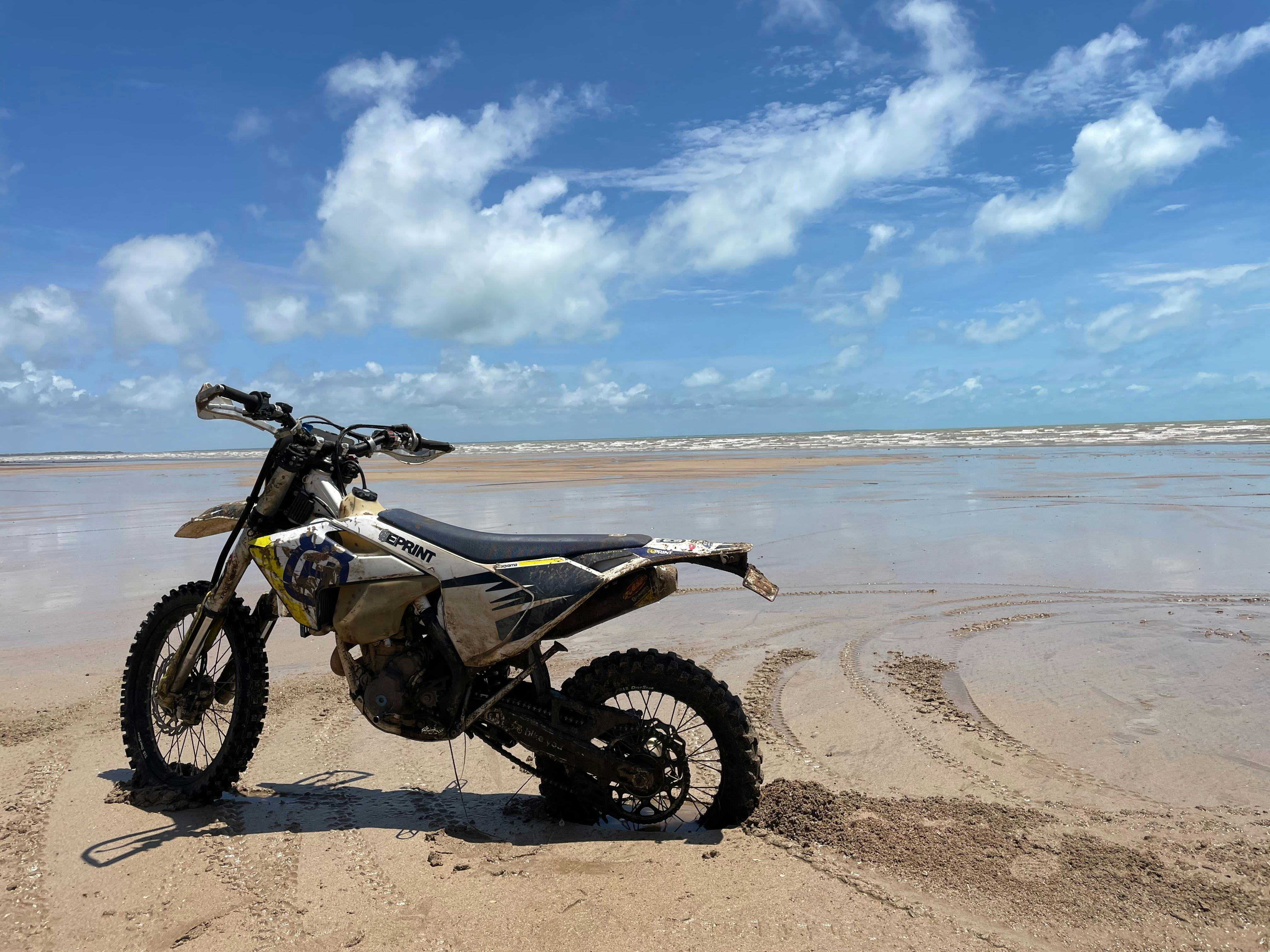 Riding on the beach