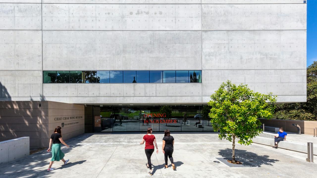 The entrance to the new Chau Chak Wing Musem