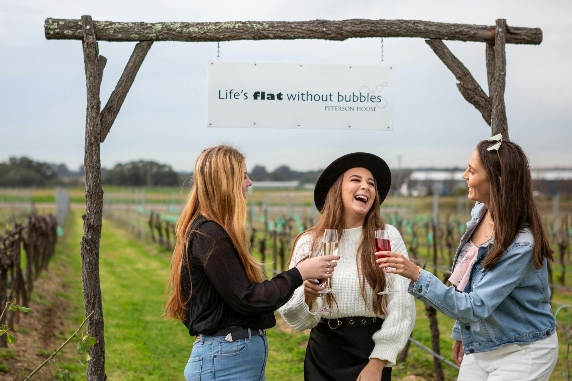 Guests taking a photo of the vines on the property at Peterson House