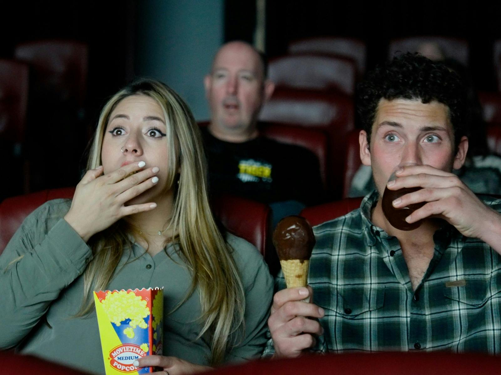 Easy Tiger Cinema in St Helens with guests enjoying choc tops during a film