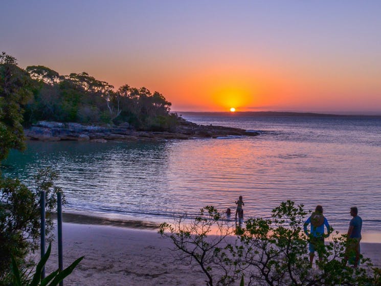 Sunset, beach, Honeymoon Bay