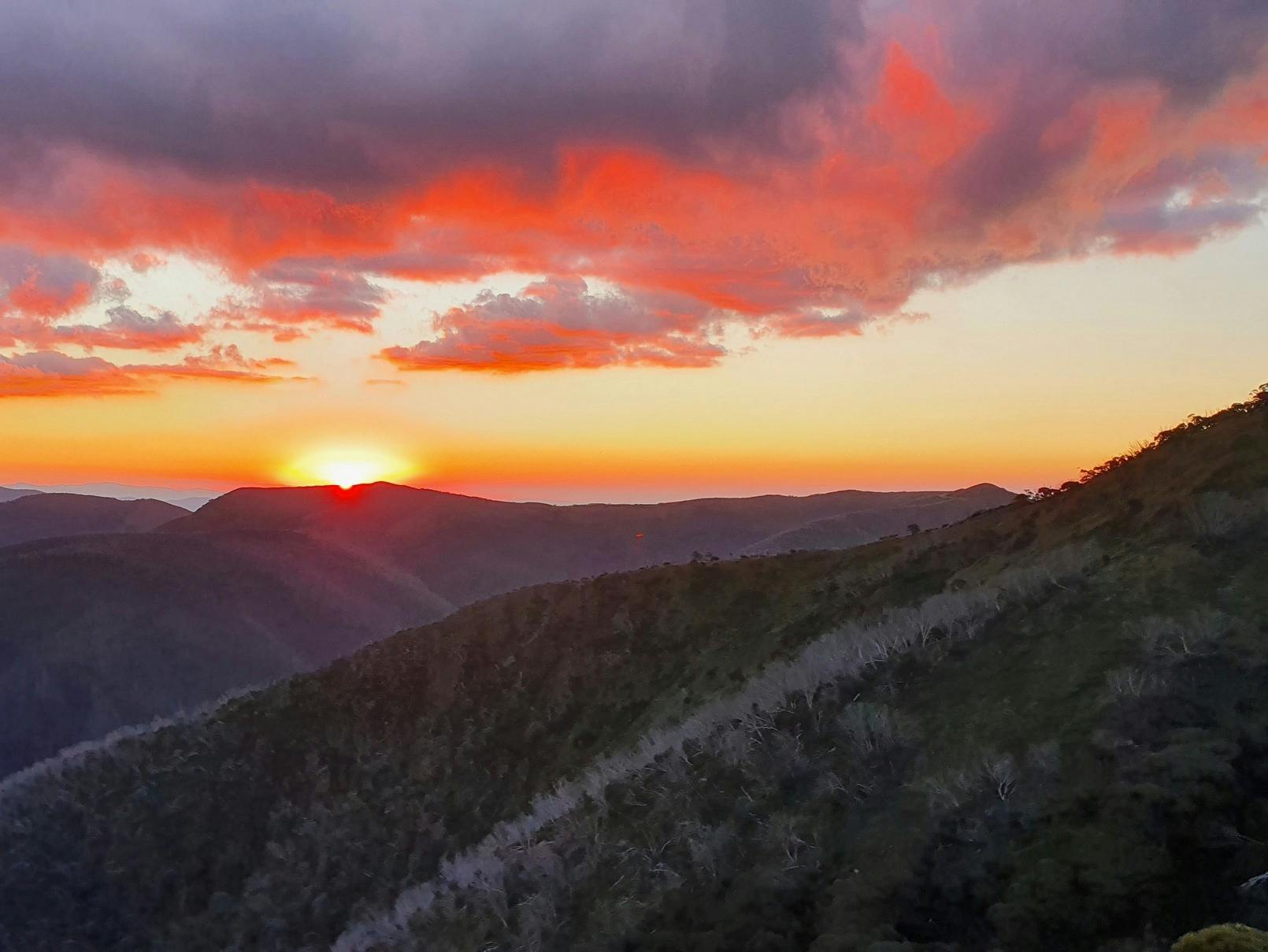 Beautiful sunset at Hotham