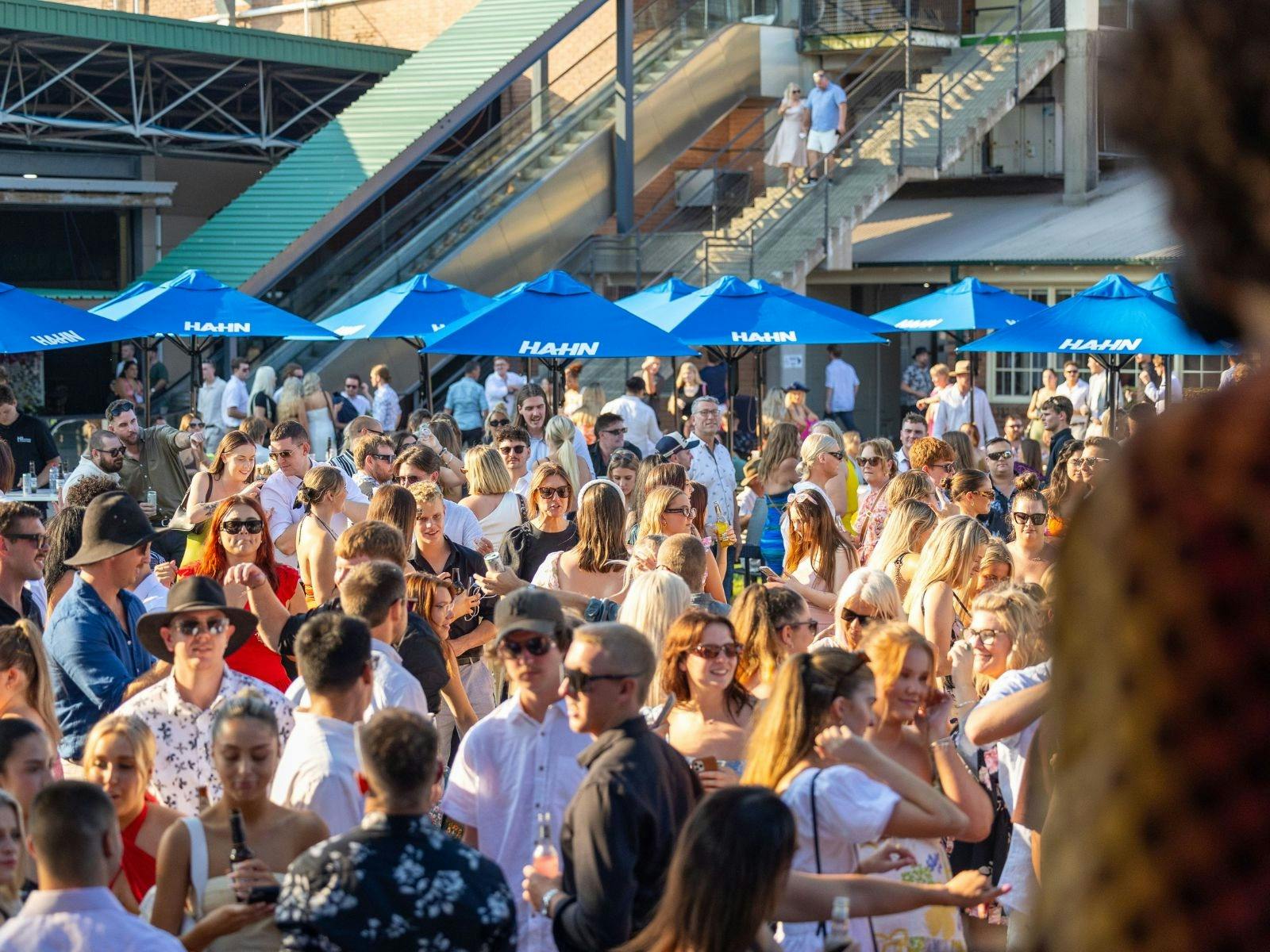 Crowds at Newcastle Racecourse