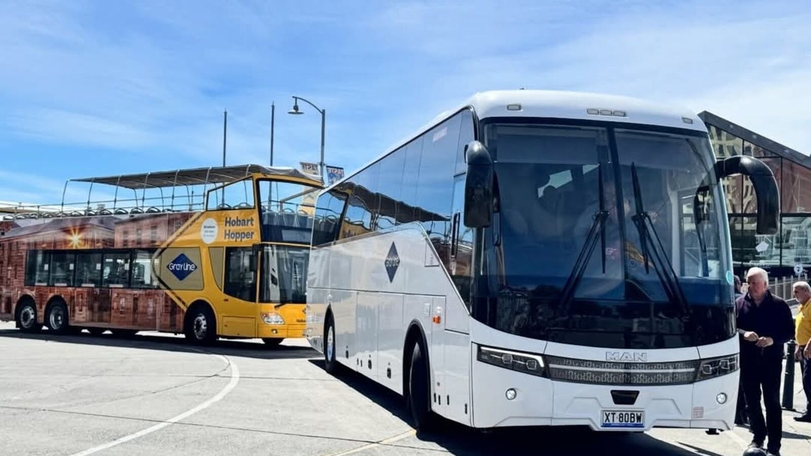 Day tours ready for departure from Brooke St Pier