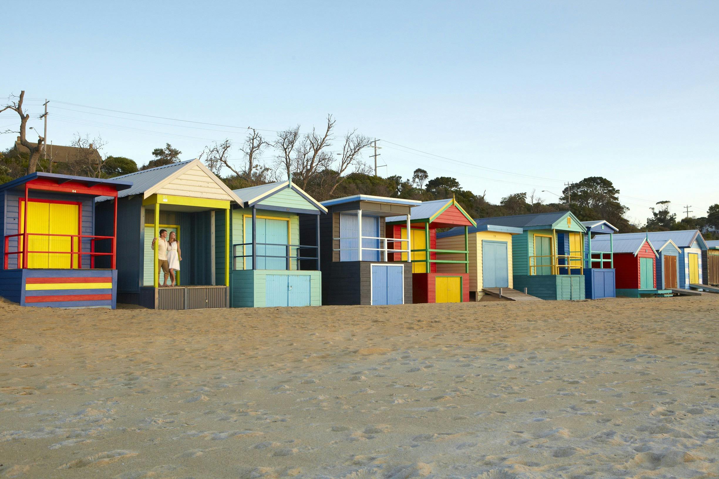 Colourful bathing boxes