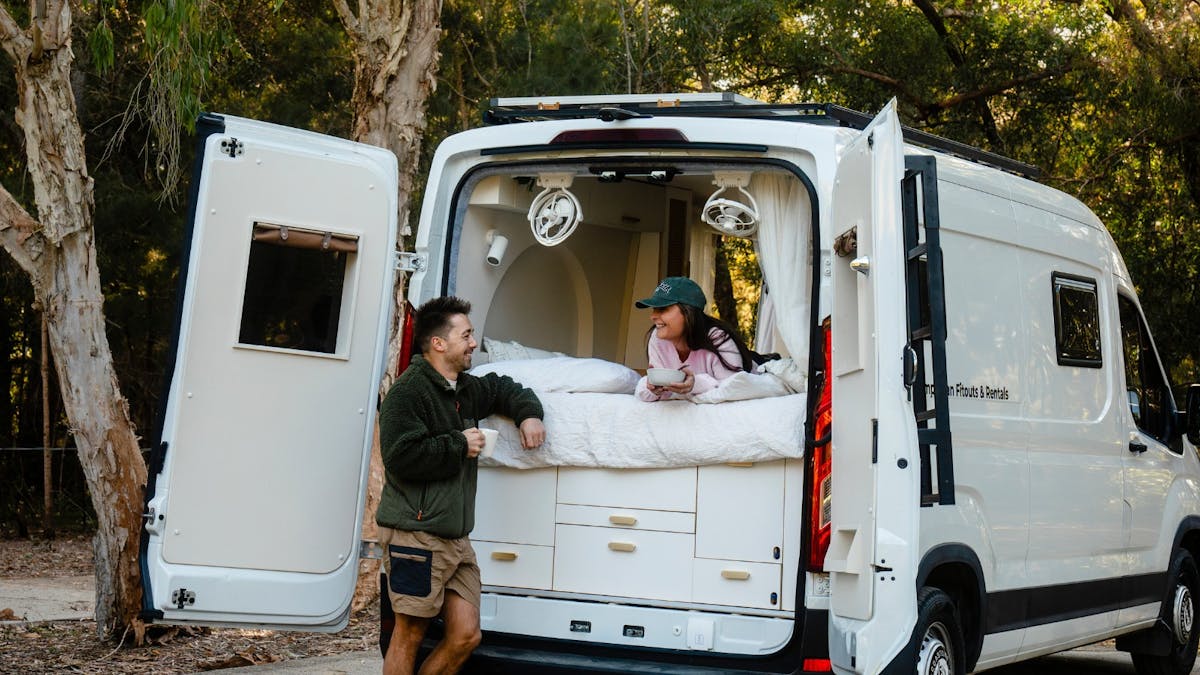 Couple in campervan