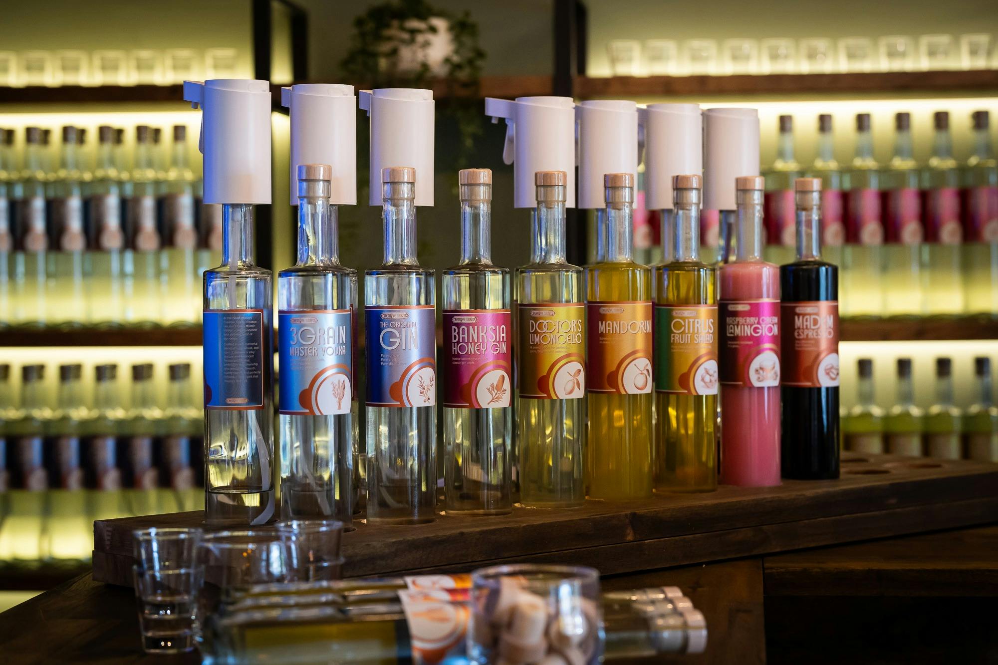 Our current range of unique spirits and liqueurs