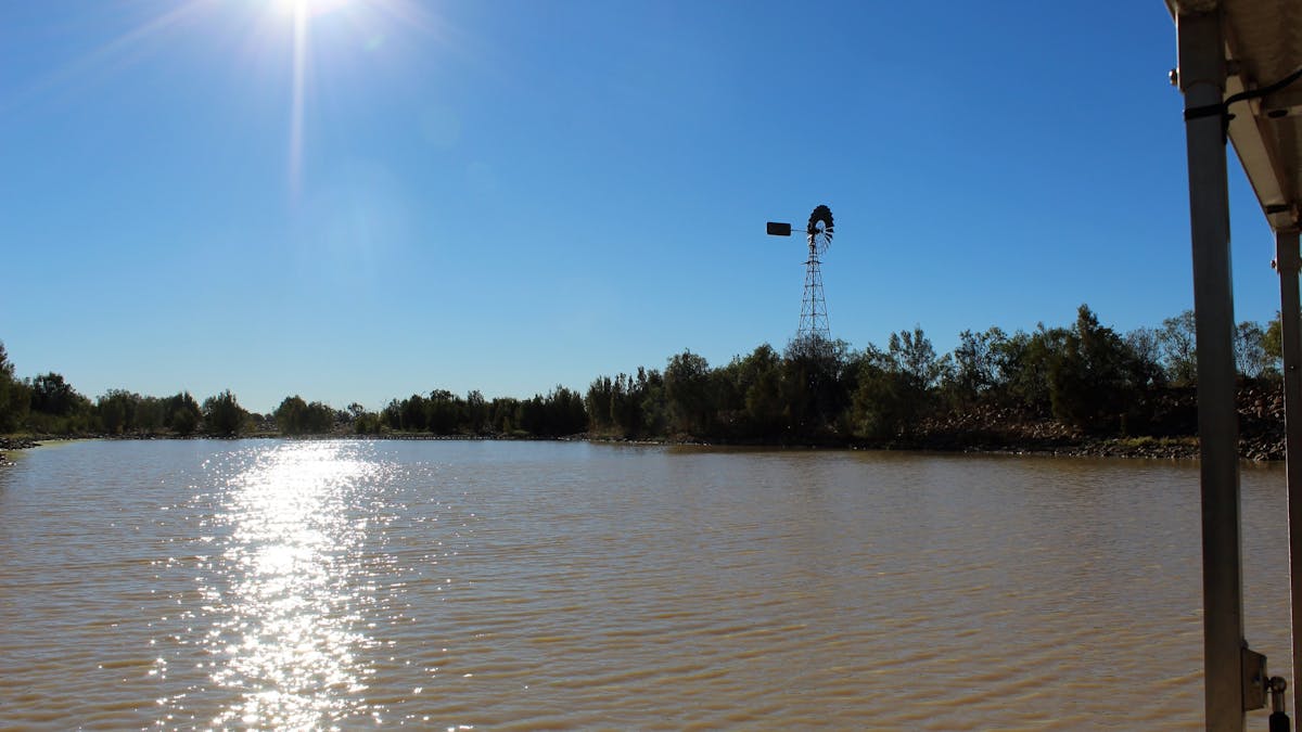 The top weir of the Thomson River waterhole