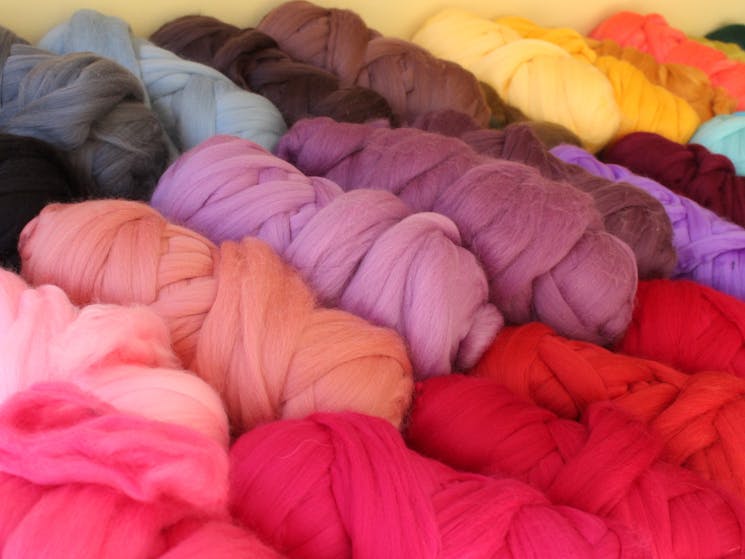 Australian Superfine Merino tops, dyed ready to spin or felt.