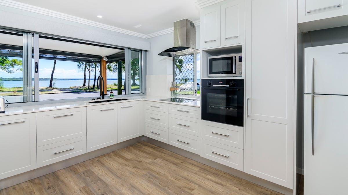Kitchen overlooking Pumicestone Passage