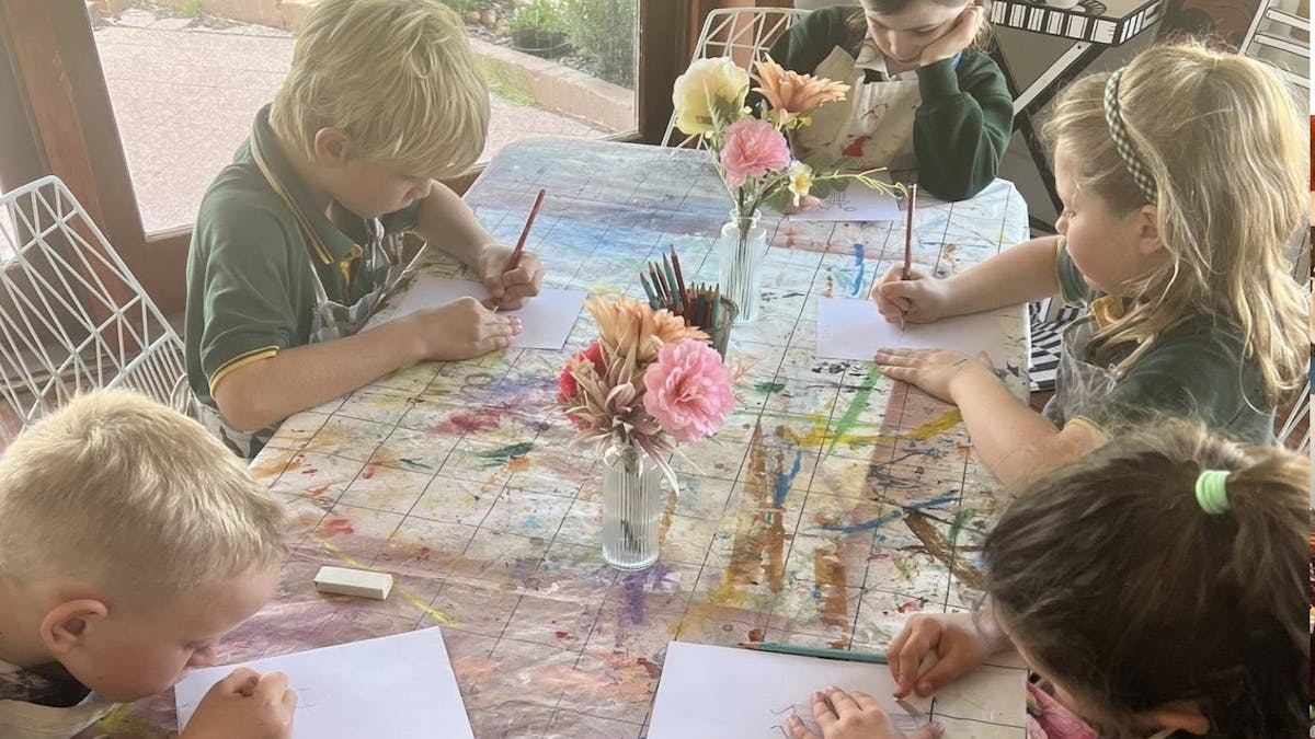 Children of all ages learning the love of art