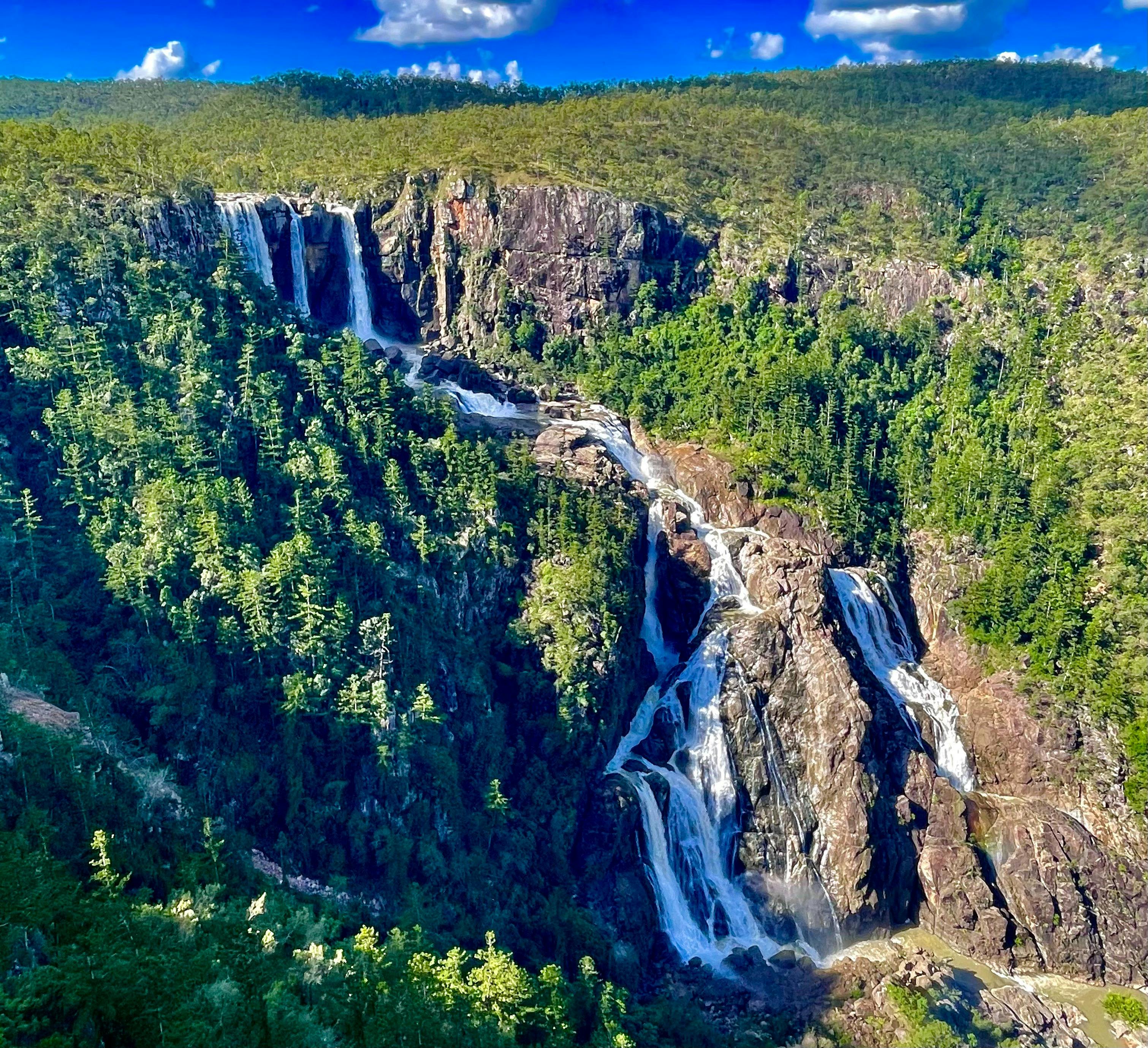 The stunning Blencoe Falls in great flow.