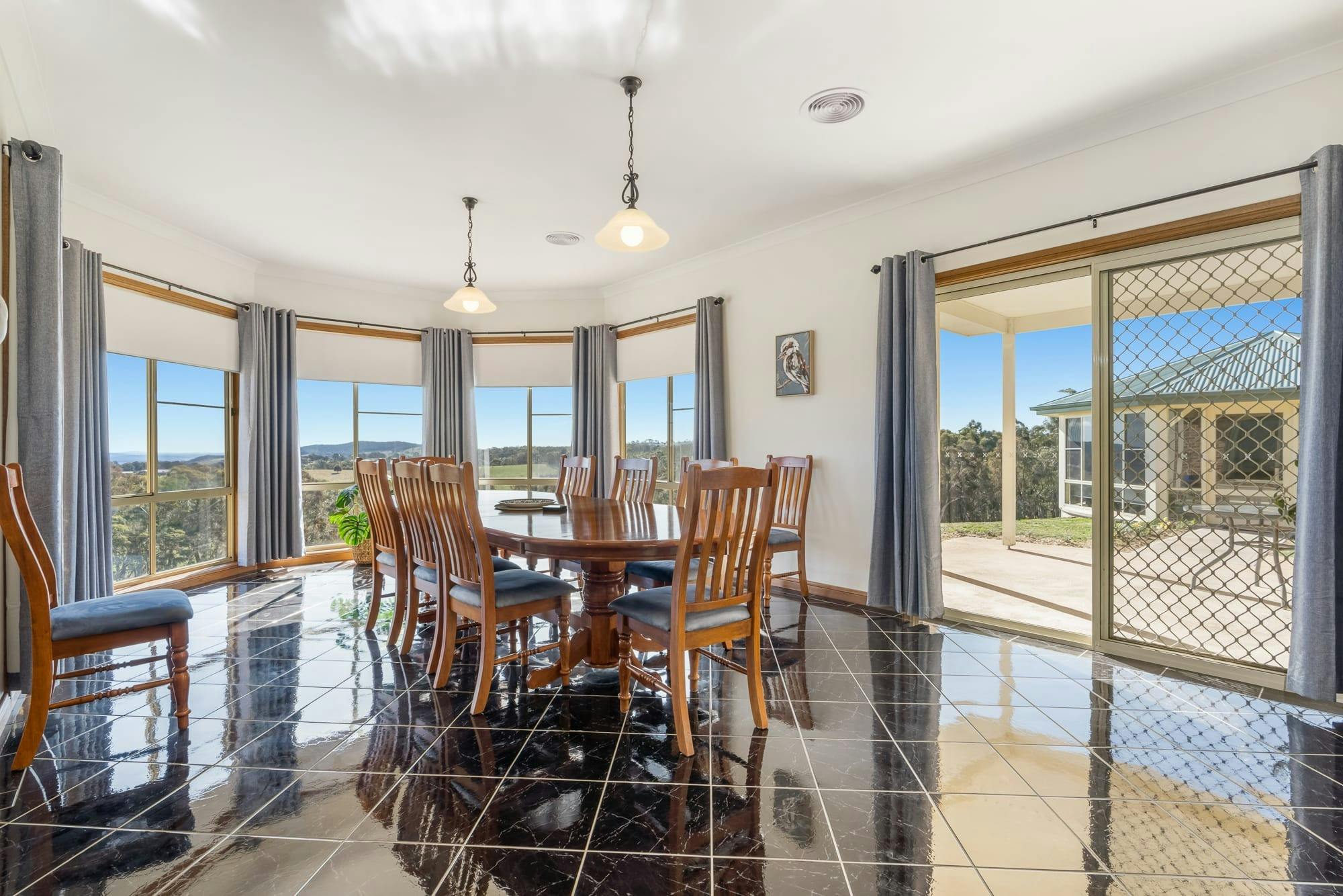 Spacious Dining area with surrounding views