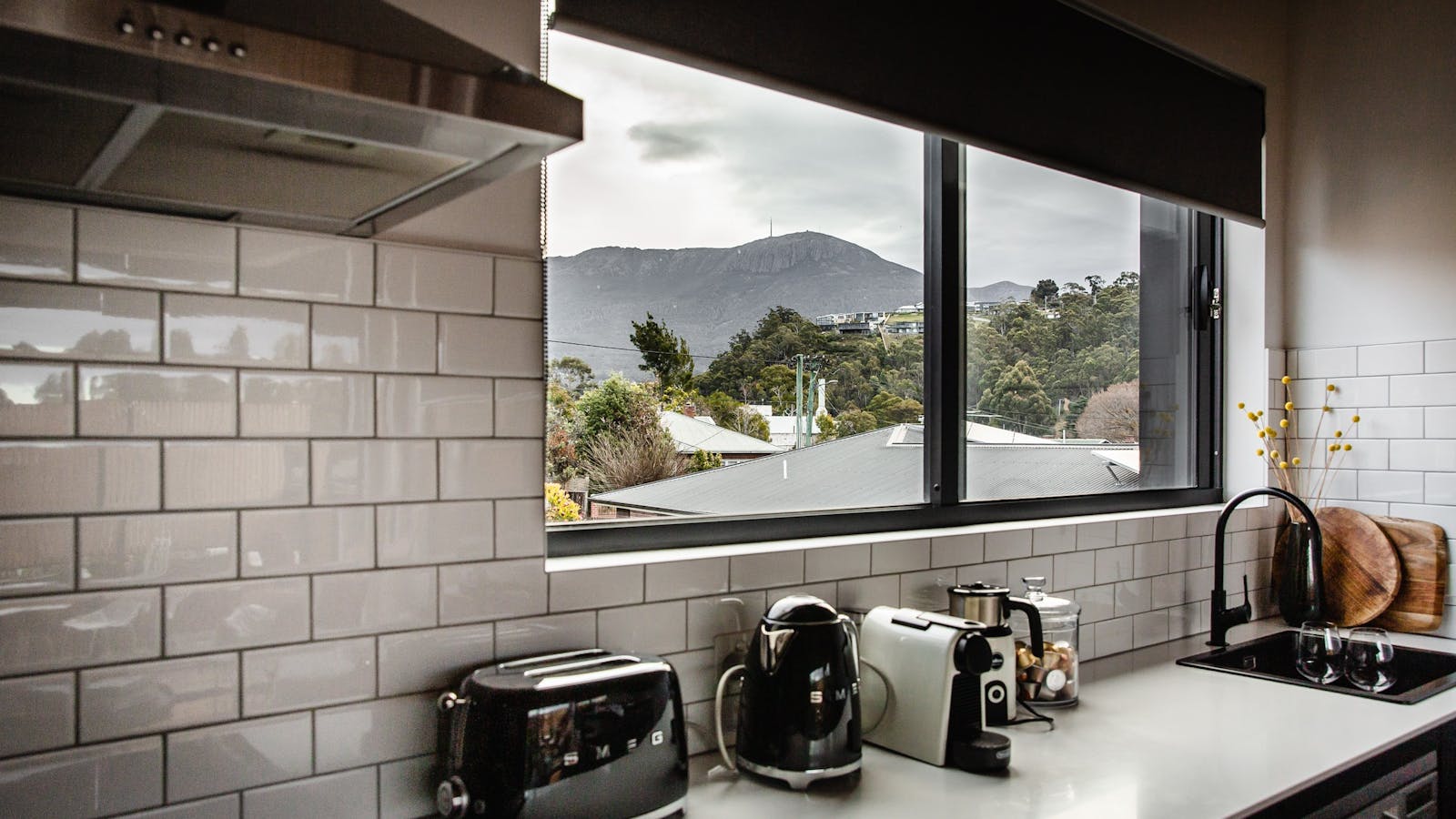 Kunanyi (Mt Wellington) from the kitchen window