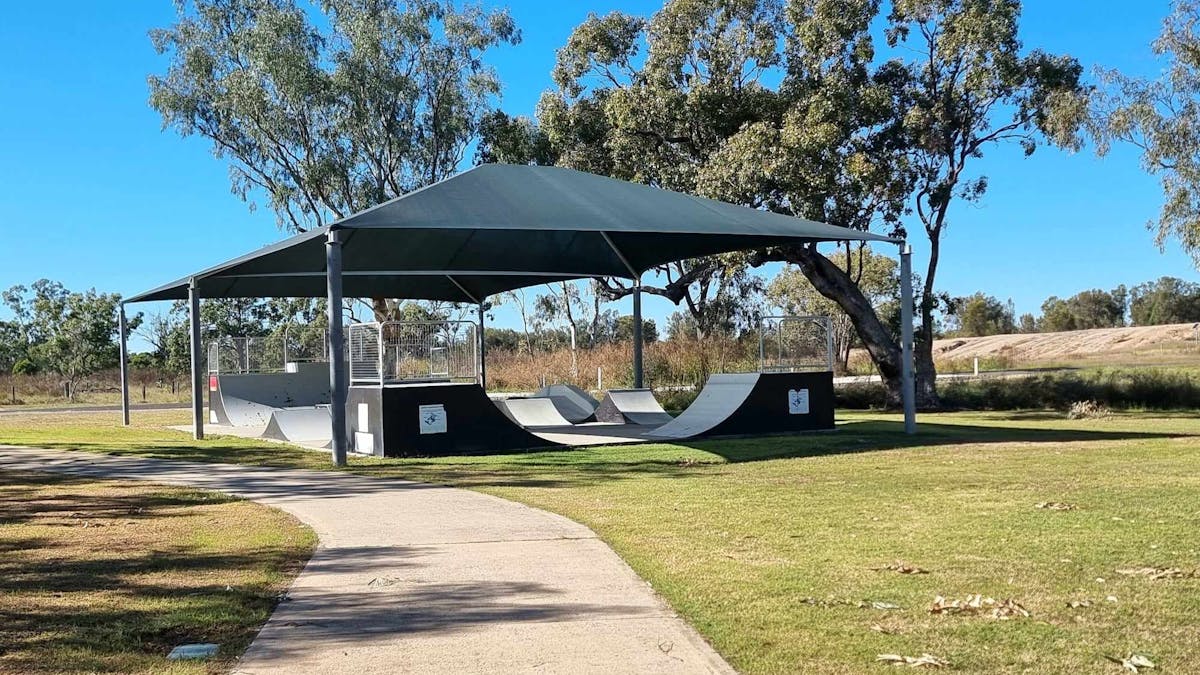 Image of the Yelarbon Skate Park ramps
