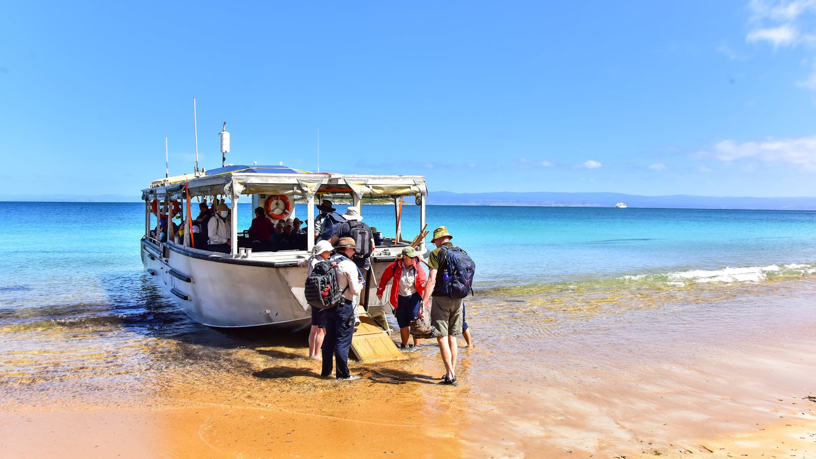 Coral Expeditions Xplorer at Wineglass Bay