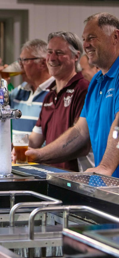 Nat serving drinks Crookwell Services Club
