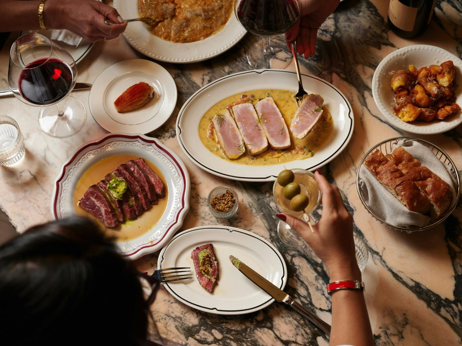 Flank steak, salmoriglio butter & Pesce ‘Acquapazza’, sea urchin butter