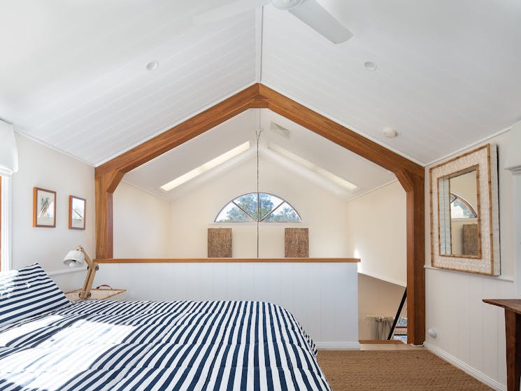 Fresh interior design at the Lakefront Barn Bedroom Loft