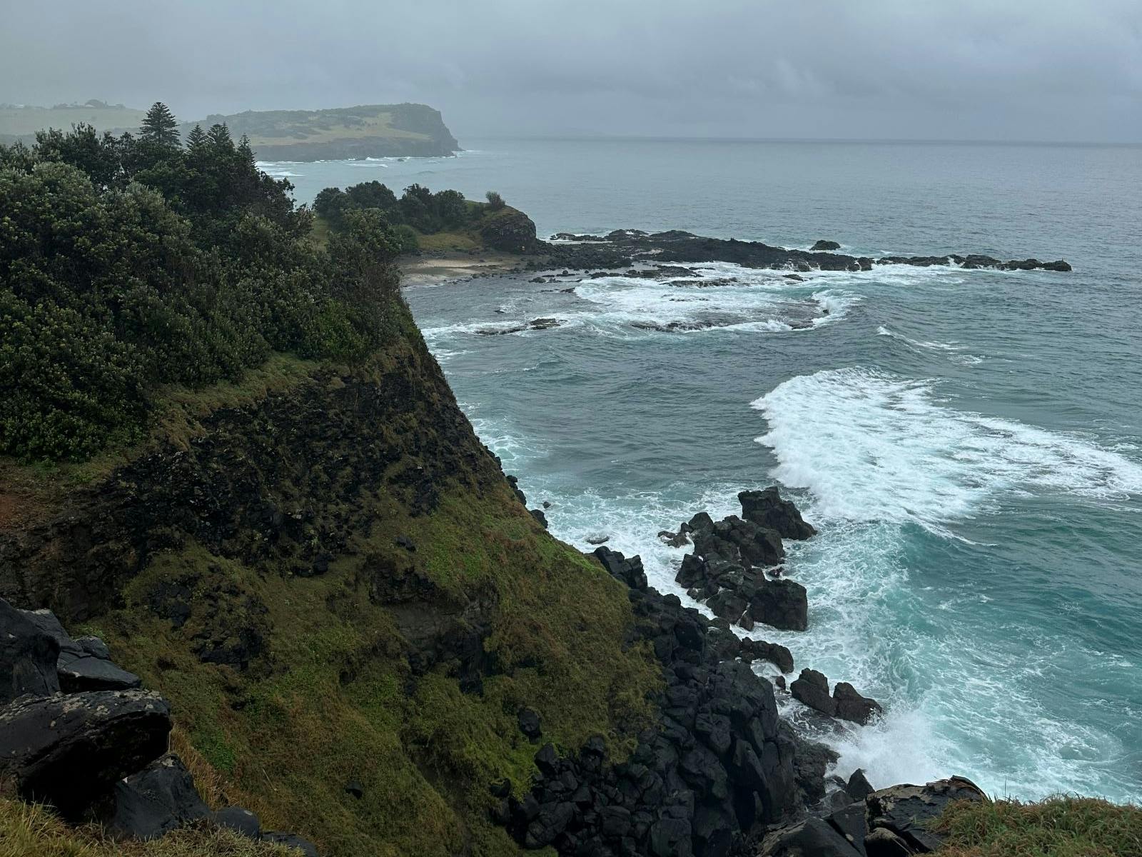 Bolder beach looking back to Lennox Point NSW