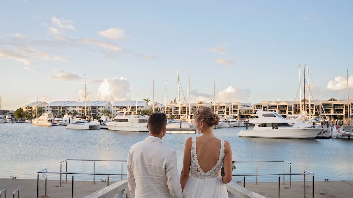 Redlands Coast wedding on the harbour