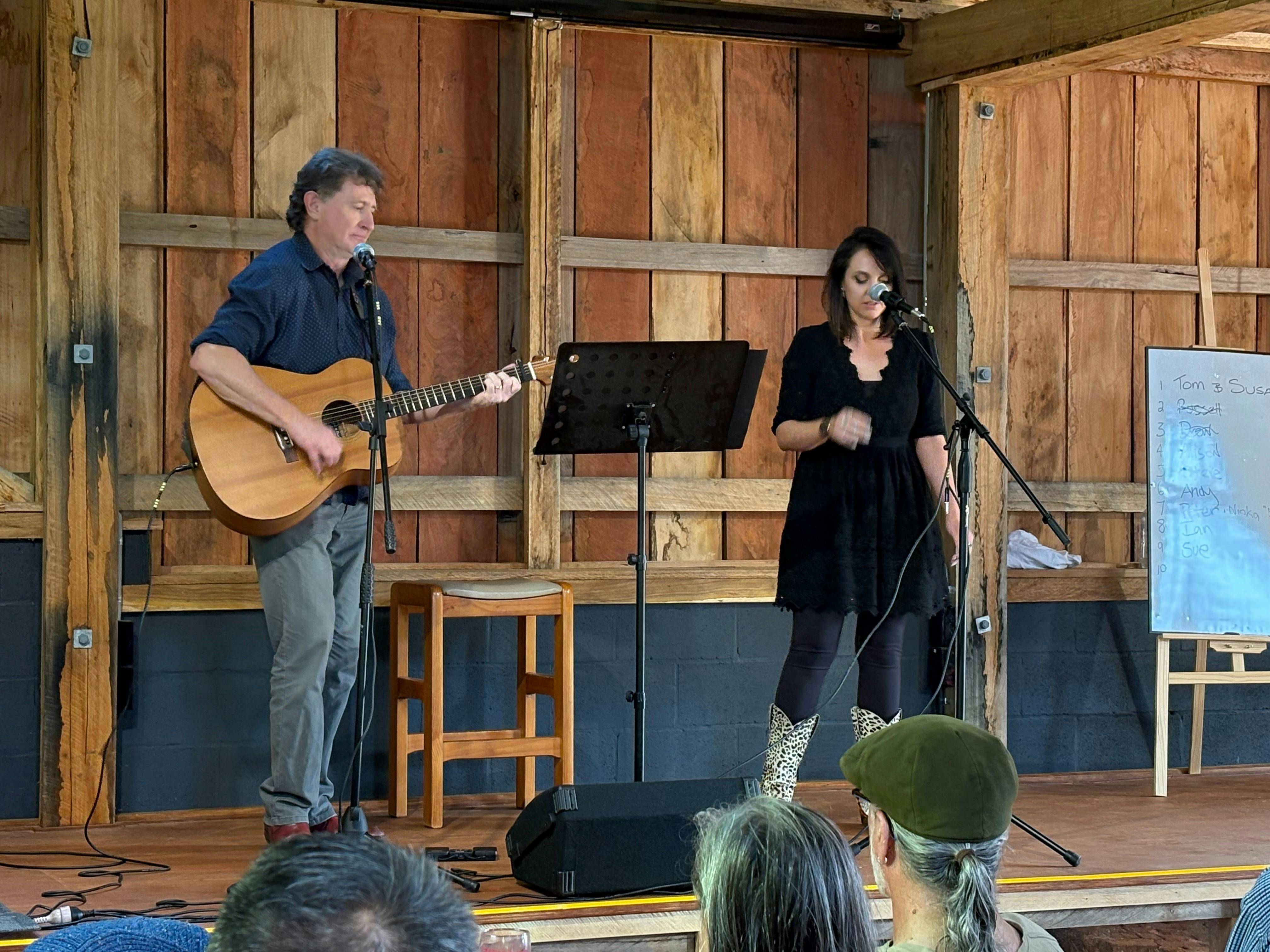 Peter and Nioka on the Wine House stage