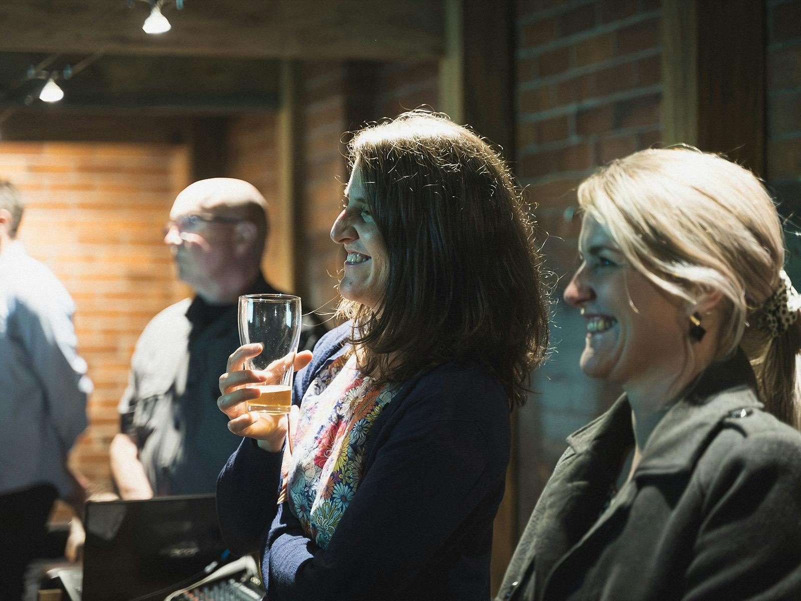 People gather to sing at the Shed Choir