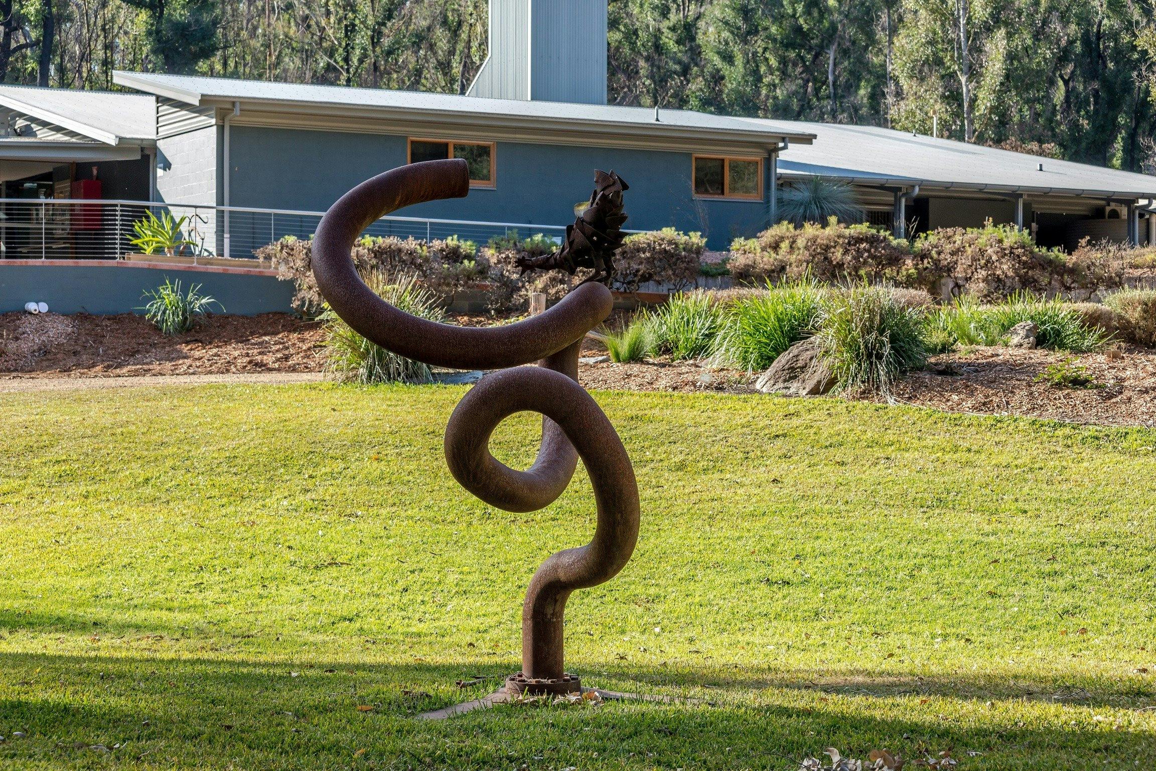 Sculpture with swamp hen