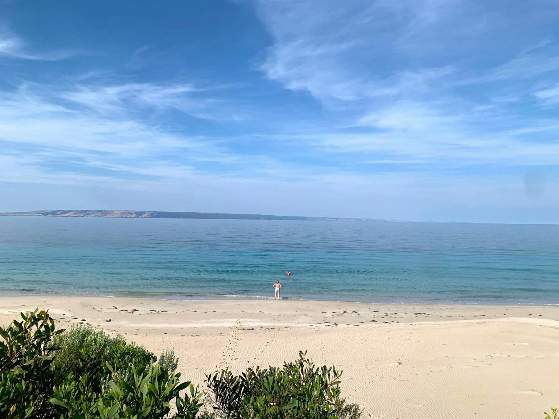 Girl in Antechamber Bay Kangaroo Island