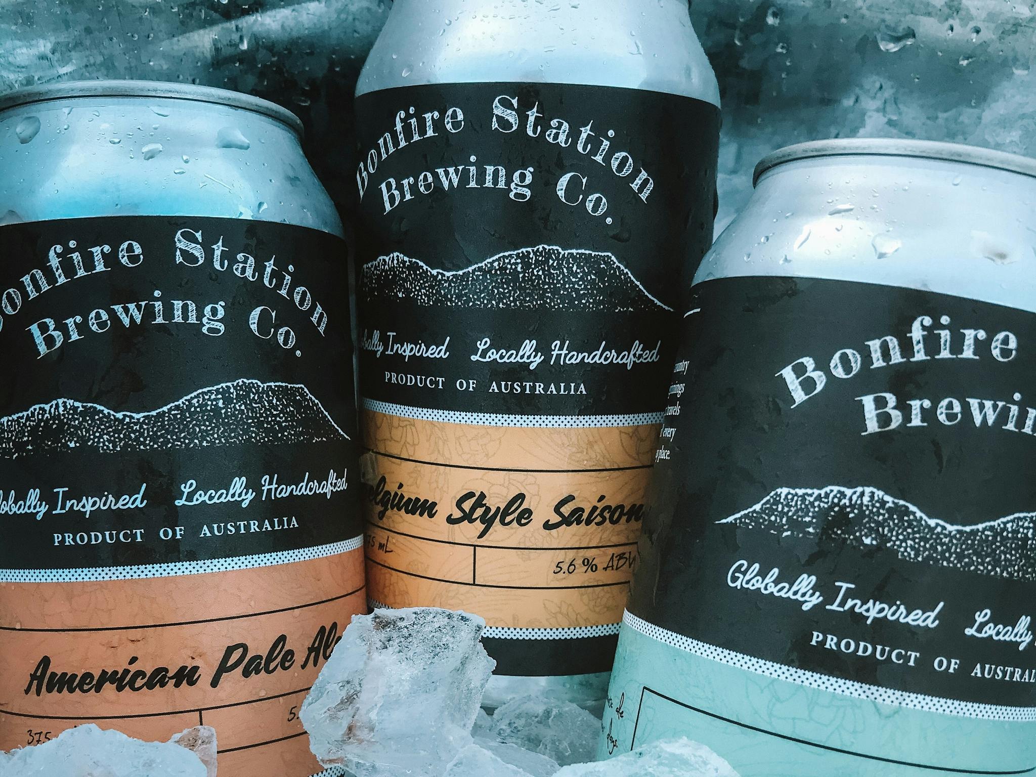 beer bonfire station belgian american pale ale cans