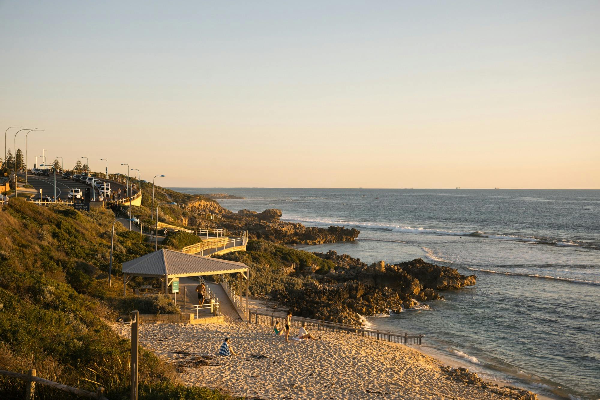 Mettams Pool - formed by ancient coastal limestone, perfect for snorkelling with 200+ fish species