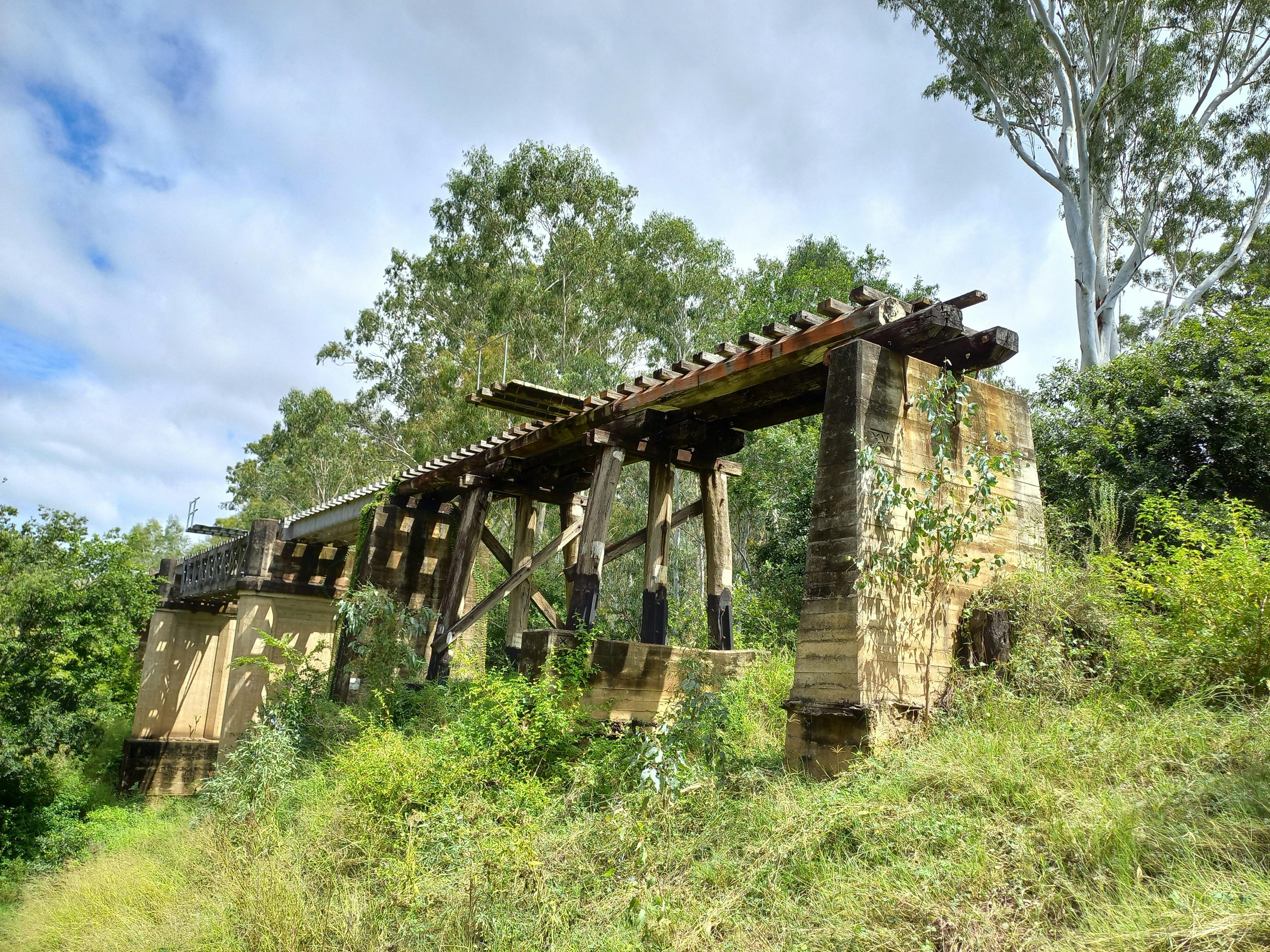 Stunning concrete and timber bridge on the Mt Debateable to Mundubbera section of the Trail.