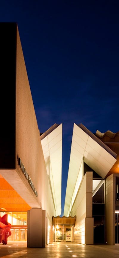 Gallery building at night