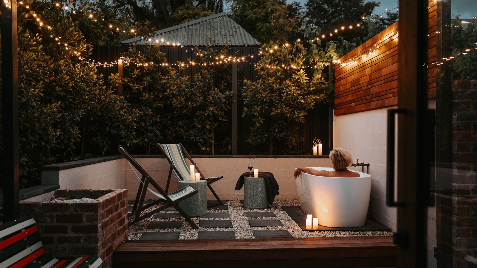 Bathe under southern stars in the courtyard bath