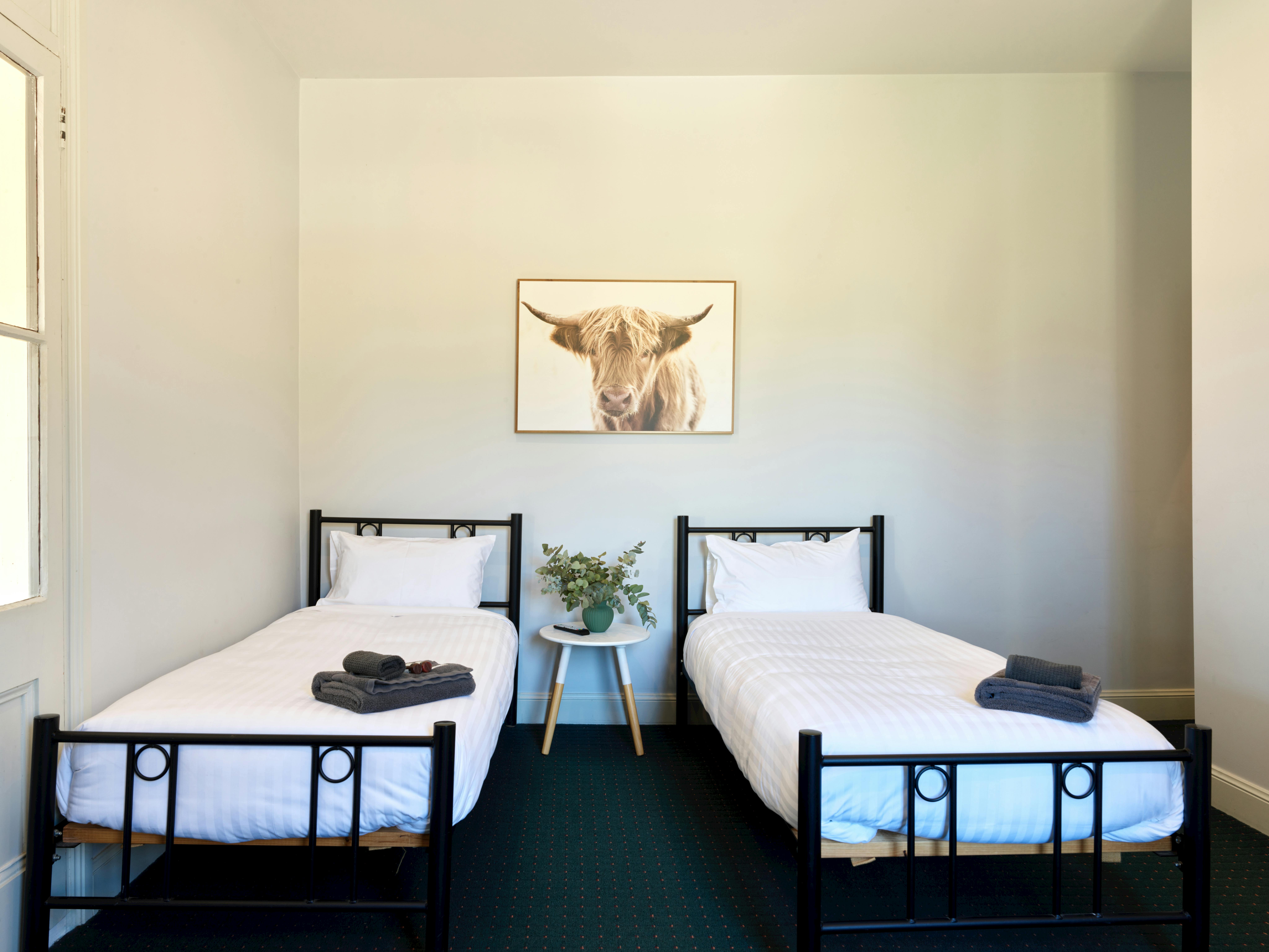 Twin room at the Rockley Pub