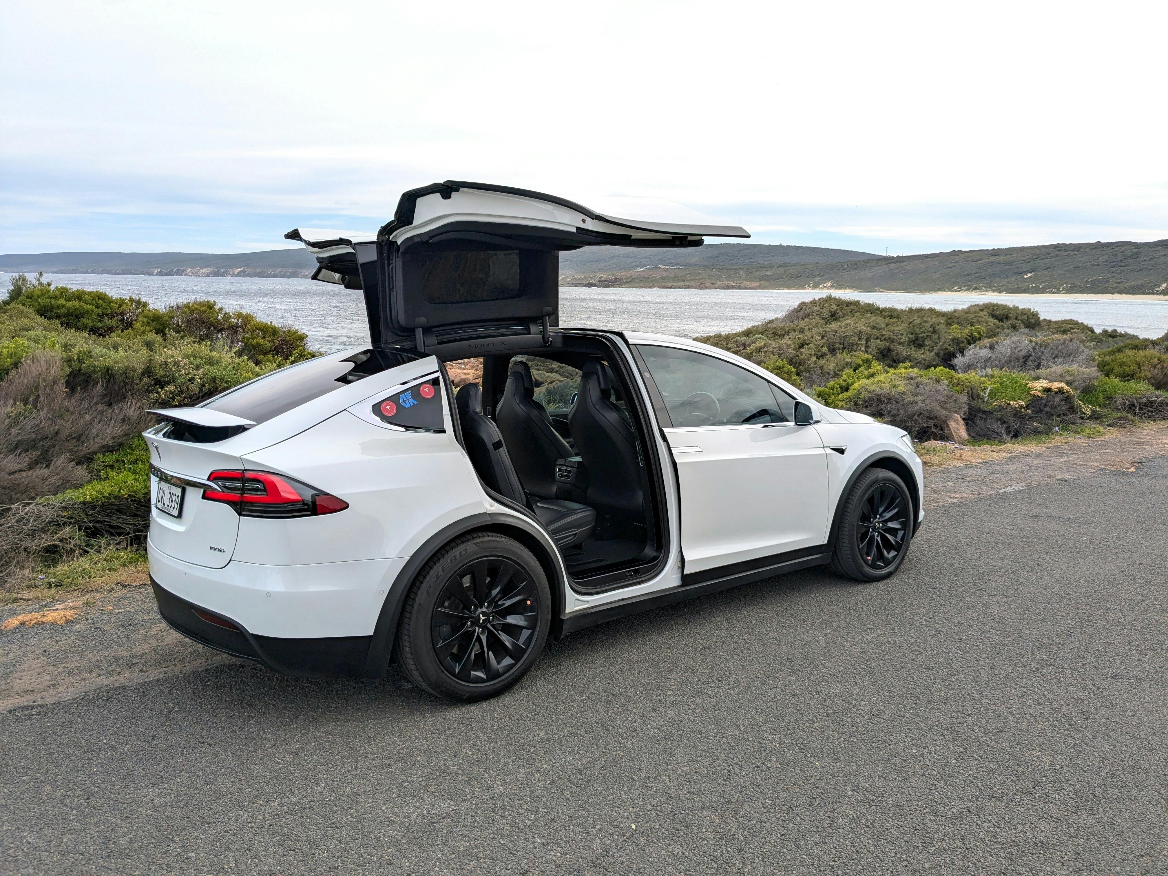 Tesla Model X at Smiths Beach Yallingup