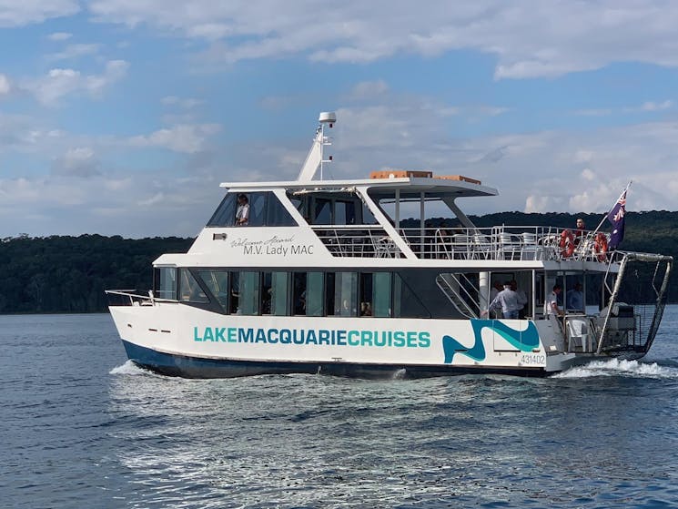 Lady Mac cruising along in Lake Macquarie
