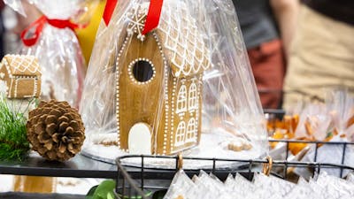 Gourmet Czech gingerbread house at the Handmade Market