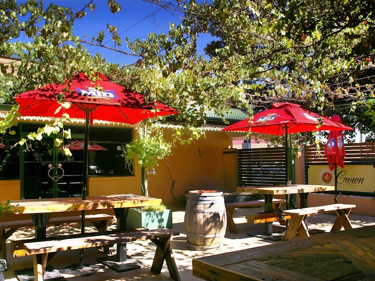 Beer garden in Spring