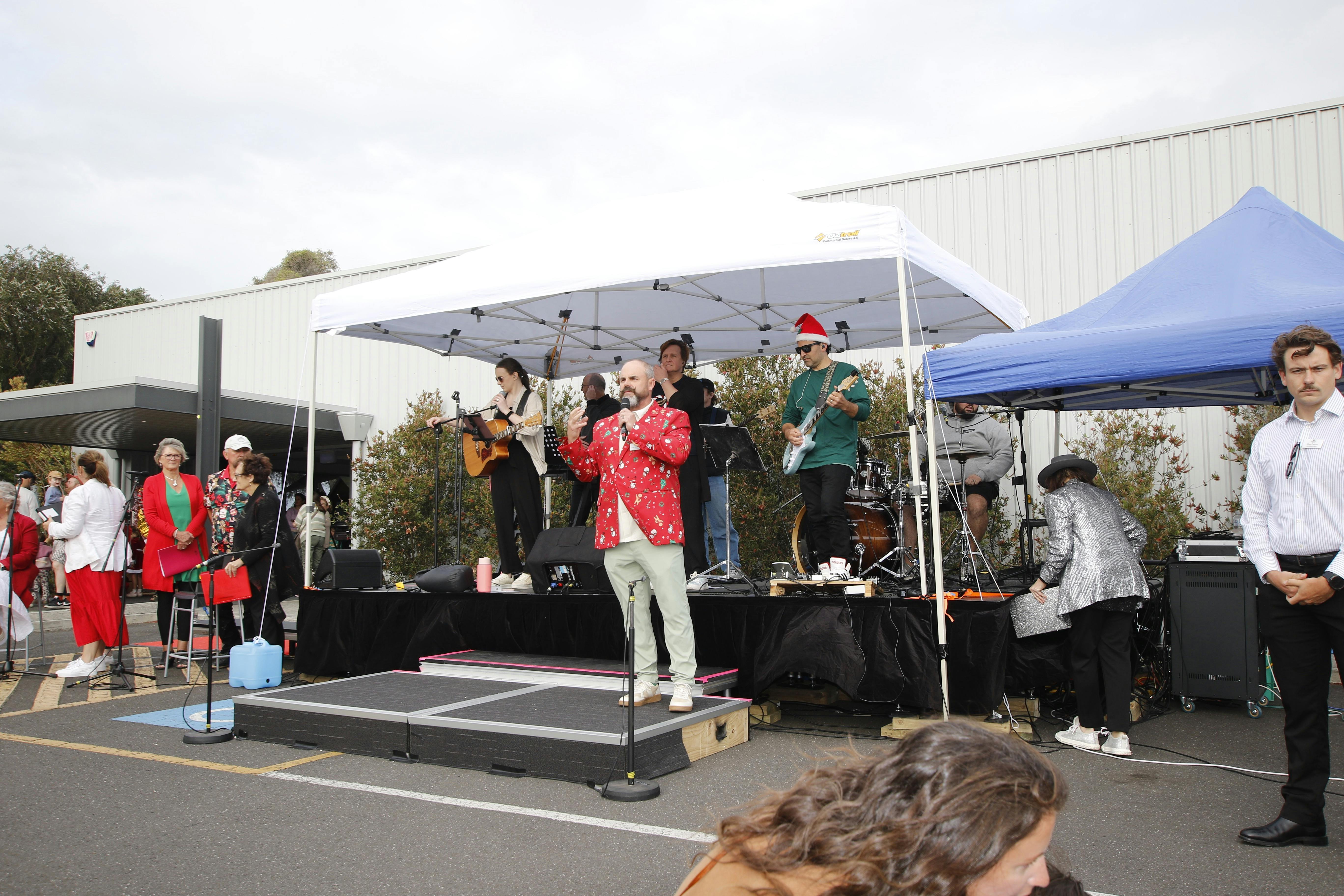 Local Councillor opening the carols