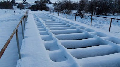 Railway Lines In The Snow