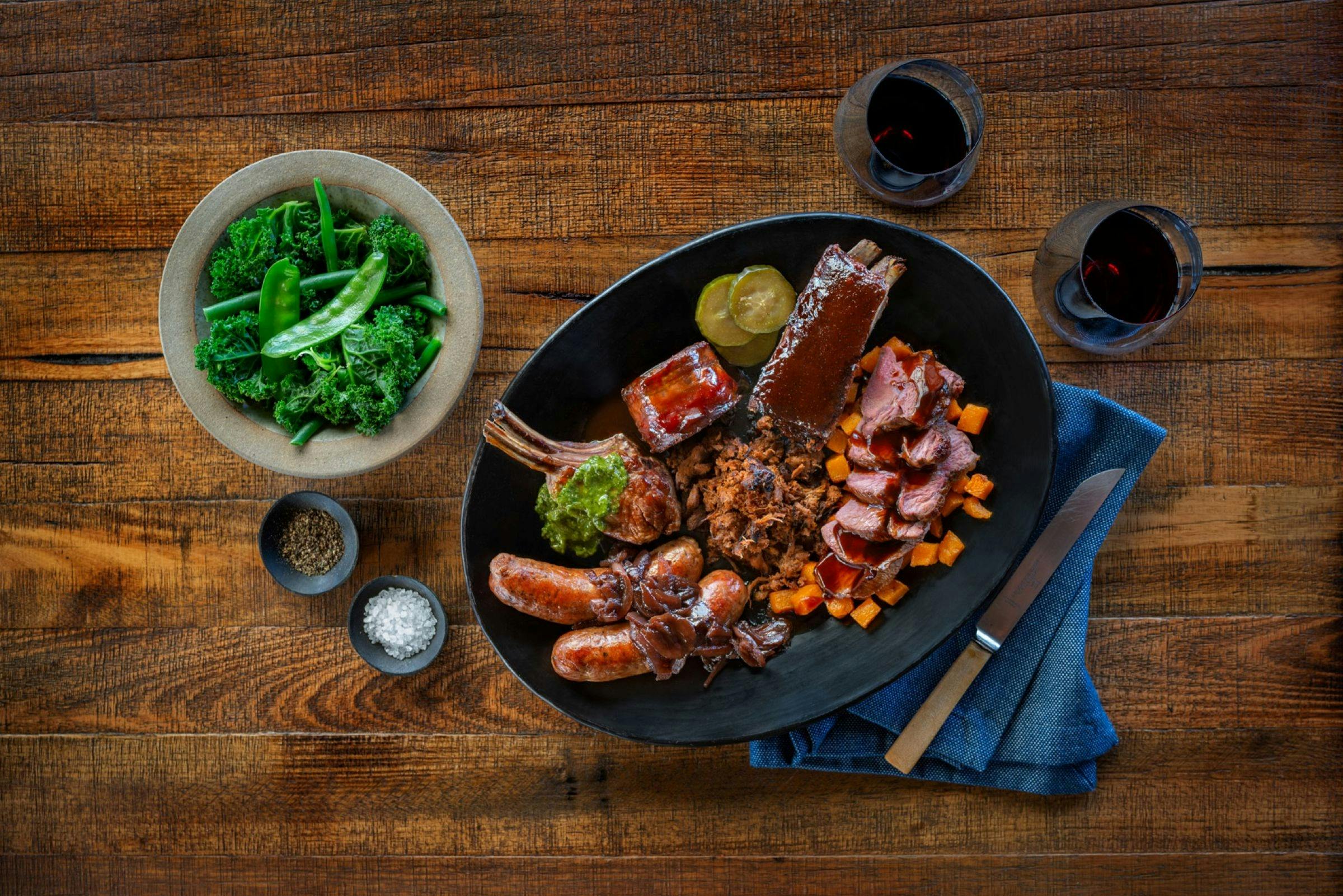 Rawnsley Lamb Platter for two at the Woolshed Restaurant